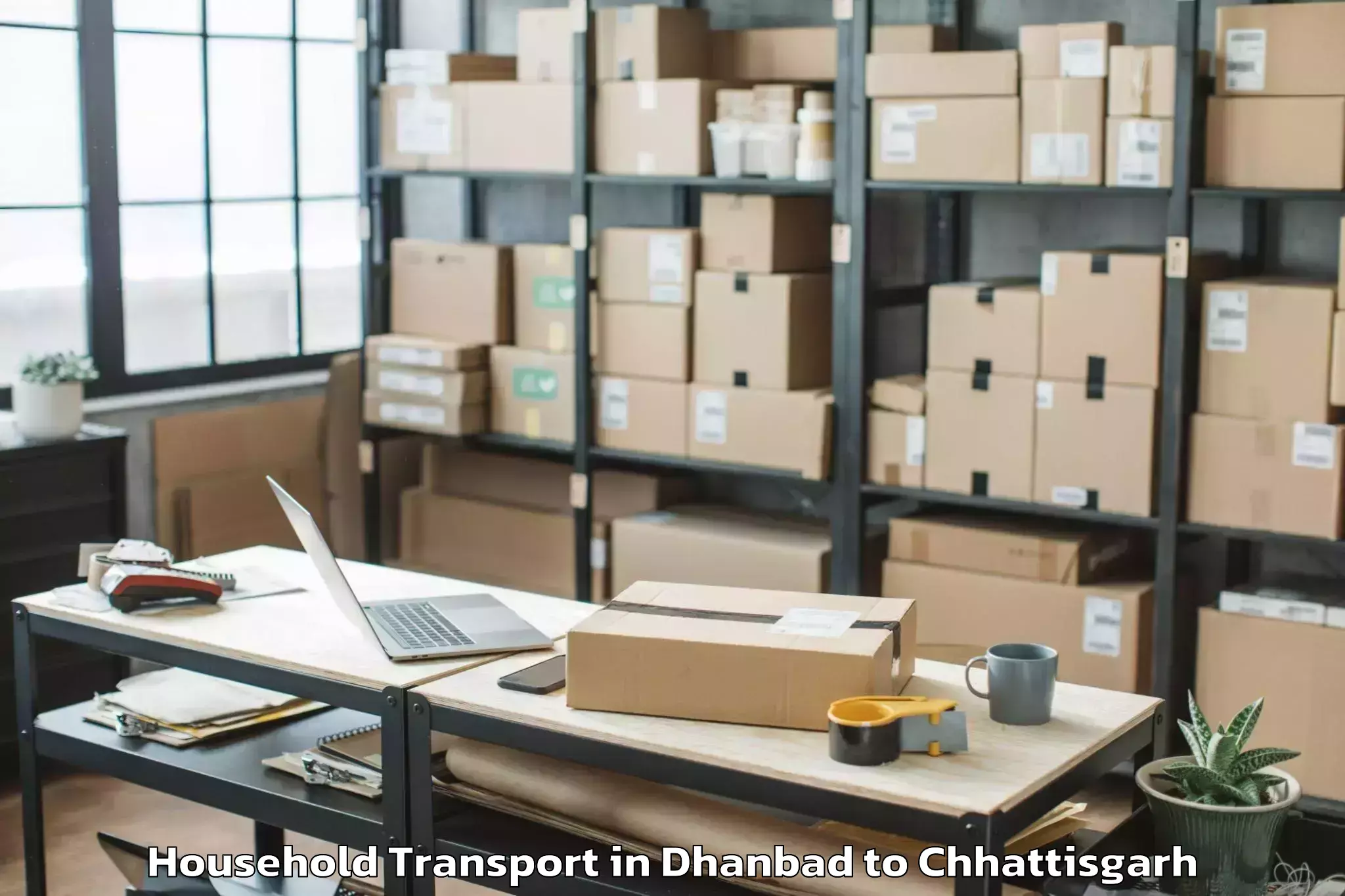 Affordable Dhanbad to Surajpur Household Transport